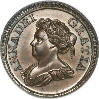 United Kingdom coin 1 Farthing - Anne (1714) obverse obverse of 1 Farthing - Anne (1714) coin with KM# 537 from United Kingdom. Inscription: ANNA DEI GRATIA