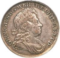 United Kingdom coin 1 Crown - George I (1716 - 1726) obverse obverse of 1 Crown - George I (1716 - 1726) coin with KM# 545 from United Kingdom. Inscription: GEORGIVS · D:G · M · BR · FR · ET · HIB · REX · F · D ·