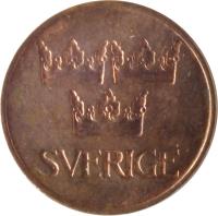 Sweden coin 5 Öre - Gustaf VI Adolf (1972 - 1973) obverse obverse of 5 Öre - Gustaf VI Adolf (1972 - 1973) coin with KM# 845 from Sweden. Inscription: SVERIGE
