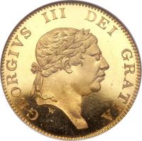 United Kingdom coin 1 Guinea - George III (1813) obverse obverse of 1 Guinea - George III (1813) coin with KM# Pn71 from United Kingdom. Inscription: GEORGIVS III DEI GRATIA