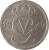 obverse of 50 Öre - Gustaf V (1920 - 1947) coin with KM# 796 from Sweden. Inscription: 19 47