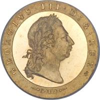 obverse of 1/2 Penny - George III (1795) coin with KM# Pn63 from United Kingdom. Inscription: GEORGIUS III · D:G · REX SOHO