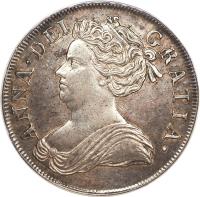 United Kingdom coin 1 Crown - Anne (1713) obverse obverse of 1 Crown - Anne (1713) coin with KM# 536 from United Kingdom. Inscription: ANNA · DEI GRATIA ·