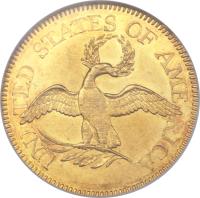 United States coin 5 Dollars - Liberty Cap / Small Eagle (1795 - 1798) reverse reverse of 5 Dollars - Liberty Cap / Small Eagle (1795 - 1798) coin with KM# 19 from United States. Inscription: UNI TED STATES OF AME RICA