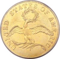 United States coin 10 Dollars - Liberty Cap / Small Eagle (1795 - 1797) reverse reverse of 10 Dollars - Liberty Cap / Small Eagle (1795 - 1797) coin with KM# 21 from United States. Inscription: UNI TED STATES OF AME RICA