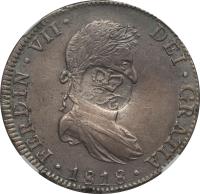 obverse of 6 Shillings 1 Penny - George III - Countermarked (1811 - 1818) coin with KM# 2 from Belize.