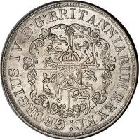 British West Indies coin 1/2 Dollar - George IV (1821 - 1822) obverse obverse of 1/2 Dollar - George IV (1821 - 1822) coin with KM# 4 from British West Indies. Inscription: GEORGIVS IV D:G: BRITANNIARUM REX F:D: