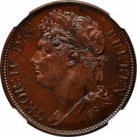 British West Indies coin 1/50 Dollar - George IV (1823) obverse obverse of 1/50 Dollar - George IV (1823) coin with KM# Pn5 from British West Indies. Inscription: GEOR:IV D:G: BRI:REX.