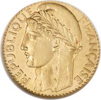 France coin 100 Francs (1929) obverse obverse of 100 Francs (1929) coin with KM# E53 from France. Inscription: RÉPUBLIQUE FRANÇAISE