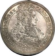 Hungary coin 1 Thaler - Karl VI (1712 - 1715) obverse obverse of 1 Thaler - Karl VI (1712 - 1715) coin with KM# 289 from Hungary.