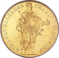 obverse of 1 Dukát - Franz I (1830 - 1835) coin with KM# 419 from Hungary.