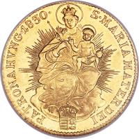 reverse of 1 Dukát - Franz I (1830 - 1835) coin with KM# 419 from Hungary.