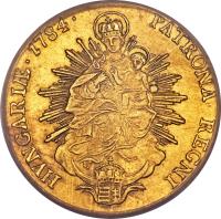 Hungary coin 2 Dukát - Josef II (1781 - 1787) reverse reverse of 2 Dukát - Josef II (1781 - 1787) coin with KM# 397 from Hungary.