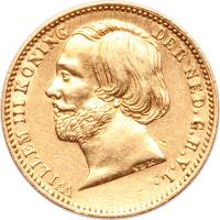 obverse of 5 Gulden - Willem III (1850 - 1851) coin with KM# 94 from Netherlands.