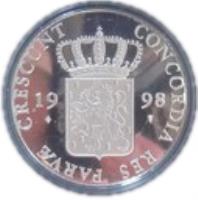 obverse of 1 Ducat - Beatrix - Friesland - Silver Bullion (1998) coin with KM# 226 from Netherlands. Inscription: CONCORDIA RES PARVAE CRESCUNT 1998