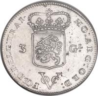 Netherlands East Indies coin 3 Gulden (1786) obverse obverse of 3 Gulden (1786) coin with KM# 117 from Netherlands East Indies.