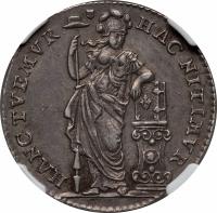 Netherlands East Indies coin 10 Stuivers - Utrecht (1786 - 1790) obverse obverse of 10 Stuivers - Utrecht (1786 - 1790) coin with KM# 115 from Netherlands East Indies. Inscription: HAC NITIMVR HANC TVEMVR