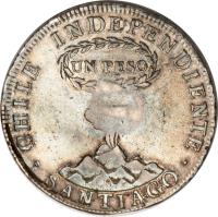 reverse of 8 Reales - Isabella II - Countermarked (1834) coin with KM# 108 from Philippines.