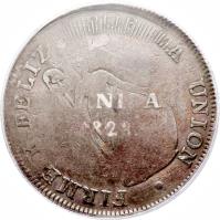 reverse of 8 Reales - Fernando VII - 1'st Type (1828) coin with KM# 24 from Philippines.