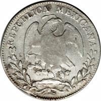 obverse of 8 Reales - Fernando VII - Countermarked (1832) coin with KM# 74 from Philippines.