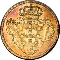 reverse of 1/2 Peça - José I (1751 - 1776) coin with KM# 246 from Portugal.