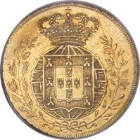 reverse of 1/2 Peça - João VI (1818 - 1823) coin with KM# 363 from Portugal.