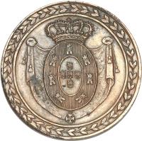 Portugal coin 1 Peça - Maria I (1798) reverse reverse of 1 Peça - Maria I (1798) coin with KM# PnA25 from Portugal.