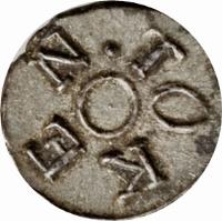 Ceylon coin 1 Fanam (1814 - 1815) reverse reverse of 1 Fanam (1814 - 1815) coin with KM# 83 from Ceylon. Inscription: TOKEN