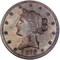 Chile coin 10 Pesos (1835 - 1878) obverse obverse of 10 Pesos (1835 - 1878) coin with KM# PnA24 from Chile. Inscription: 1876