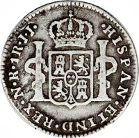 reverse of 1 Real - Carlos III (1772 - 1784) coin with KM# 46 from Colombia.