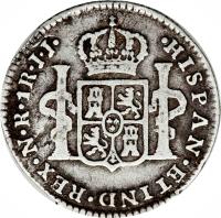 Colombia coin 1 Real - Carlos III (1772 - 1784) reverse reverse of 1 Real - Carlos III (1772 - 1784) coin with KM# 46 from Colombia.