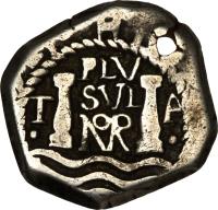 Colombia coin 1 Real - Felipe V (1702 - 1732) reverse reverse of 1 Real - Felipe V (1702 - 1732) coin with KM# B15 from Colombia.