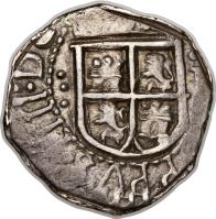 obverse of 1 Real - Felipe IV (1651 - 1653) coin with KM# 9 from Colombia.