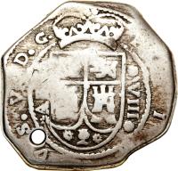 obverse of 8 Reales - Felipe V (1721 - 1722) coin with KM# 18 from Colombia.