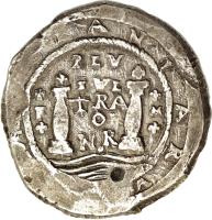 Colombia coin 8 Reales - Felipe V (1742) reverse reverse of 8 Reales - Felipe V (1742) coin with KM# 18a from Colombia.