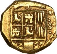 Colombia coin 2 Escudos - Fernando VI (1747 - 1756) obverse obverse of 2 Escudos - Fernando VI (1747 - 1756) coin with KM# 25 from Colombia.