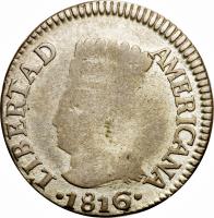 Colombia coin 2 Reales (1815 - 1816) obverse obverse of 2 Reales (1815 - 1816) coin with KM# C4 from Colombia.