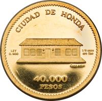 Colombia coin 40000 Pesos - Alfonso Lopez-Pumarejo (1986) reverse reverse of 40000 Pesos - Alfonso Lopez-Pumarejo (1986) coin with KM# 292 from Colombia.