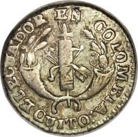 Ecuador coin 1/2 Real (1833 - 1834) obverse obverse of 1/2 Real (1833 - 1834) coin with KM# 12 from Ecuador.