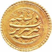Iran coin 1/2 Tumân - Fath-Ali Shah Qajar - Tabrīz mint (1813 - 1816) reverse reverse of 1/2 Tumân - Fath-Ali Shah Qajar - Tabrīz mint (1813 - 1816) coin with KM# 748.2 from Iran.