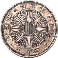 obverse of 1 Yen - Meiji (1901) coin with KM# Pn32 from Japan.