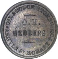 obverse of 1 Penny - Lipman Levy, Wellington (1857) coin with KM# Tn39 from Australia.