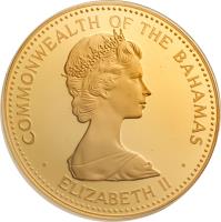 Bahamas coin 2500 Dollars - Elizabeth II - Independence (1983) obverse obverse of 2500 Dollars - Elizabeth II - Independence (1983) coin with KM# 101 from Bahamas. Inscription: COMMONWEALTH OF THE BAHAMAS · ELIZABETH II ·