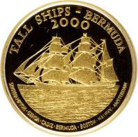 Bermuda coin 15 Dollars - Elizabeth II - Tall ships - 4'th Portrait (2000) reverse reverse of 15 Dollars - Elizabeth II - Tall ships - 4'th Portrait (2000) coin with KM# 118 from Bermuda. Inscription: TALL SHIPS - BERMUDA 2000 SOUTHAMPTON.GENOA.CADIZ.BERMUDA.BOSTON.HALIFAX.AMSTERDAM