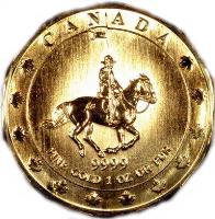 Canada coin 50 Dollars - Elizabeth II - Royal Canadian Mounted Police Anniversary (1997) reverse reverse of 50 Dollars - Elizabeth II - Royal Canadian Mounted Police Anniversary (1997) coin with KM# 305 from Canada.