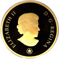 Canada coin 500 Dollars - Elizabeth II - Wedding (2007) obverse obverse of 500 Dollars - Elizabeth II - Wedding (2007) coin with KM# 710 from Canada.