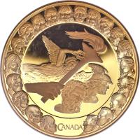 reverse of 300 Dollars - Elizabeth II - Olympics (2007) coin with KM# 752 from Canada.