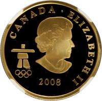 Canada coin 75 Dollars - Elizabeth II - Four Host First Nations (2008) obverse obverse of 75 Dollars - Elizabeth II - Four Host First Nations (2008) coin with KM# 821 from Canada. Inscription: CANADA · ELIZABETH II 2008