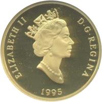 obverse of 200 Dollars - Elizabeth II - The Sugar Bush (1995) coin with KM# 265 from Canada. Inscription: ELIZABETH II D · G · REGINA 1995