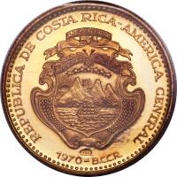 obverse of 50 Colones - Inter-American Human Rights Convention (1970) coin with KM# 195 from Costa Rica.